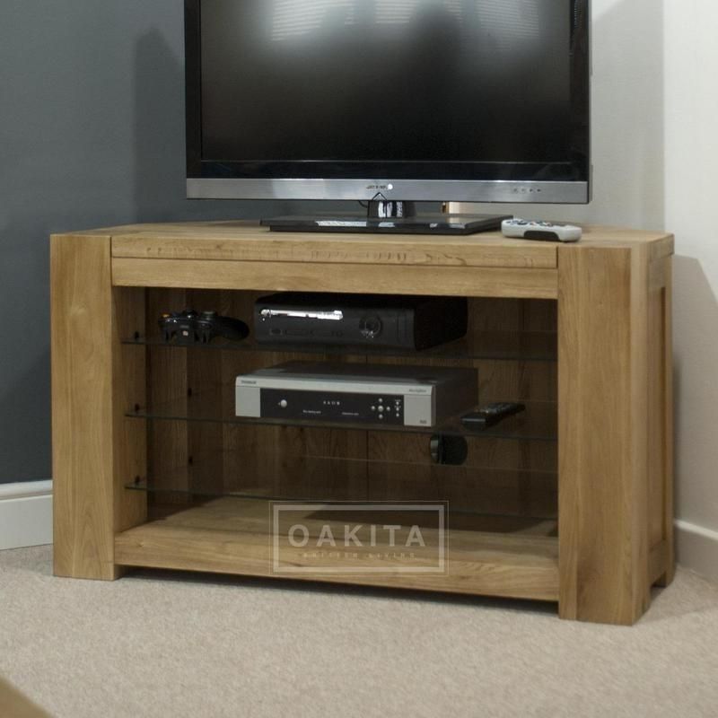 St Ives Oak Corner Tv Stand – Oak Tv Stands & Entertainment Pertaining To 2017 Oak Tv Cabinets For Flat Screens (Photo 5385 of 7825)