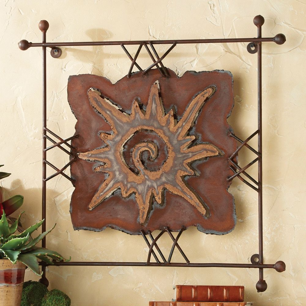 Sun "rawhide" Metal Wall Art – Large With Iron Art For Walls (View 13 of 20)
