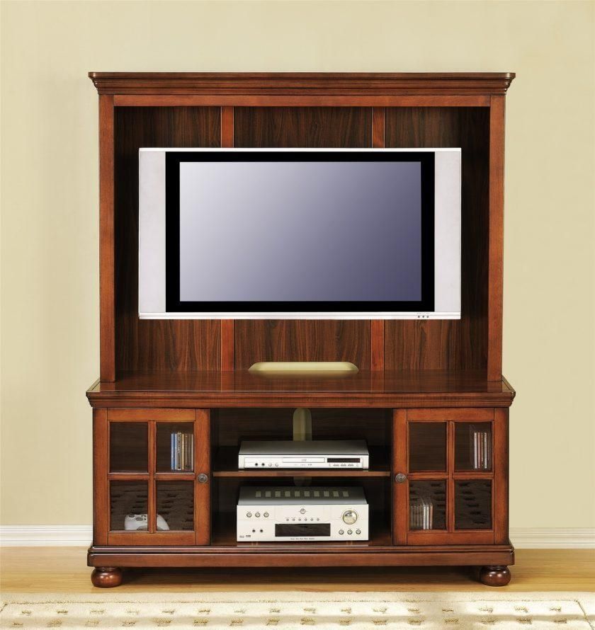 Tall Brown Santos Mahogany Wood Media Cabinet With Mounted Flat In Recent Mahogany Tv Stands (Photo 3553 of 7825)