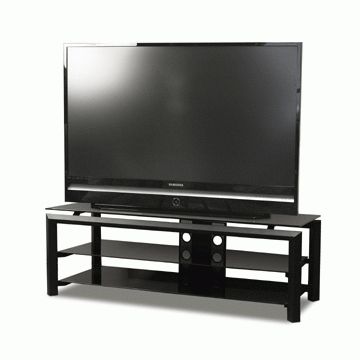 Tech Craft Bernini Series Rectangular Black Glass Tv Stand For 52 With Regard To Current Rectangular Tv Stands (View 4 of 20)
