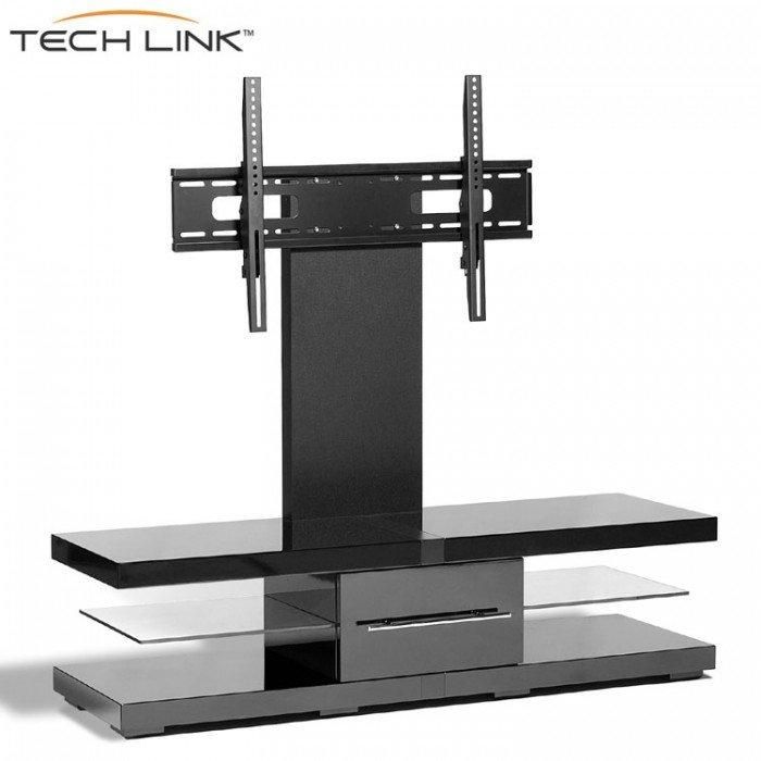Techlink Ec130tvb Echo Tv Piano Gloss Black Cantilever Tv Stand With Most Up To Date Techlink Tv Stands (Photo 4172 of 7825)