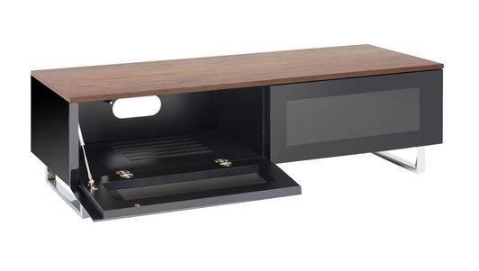 Techlink Pm120W Panorama Piano Gloss Black And Walnut Small Tv For Most Current Techlink Panorama Walnut Tv Stand (View 8 of 20)