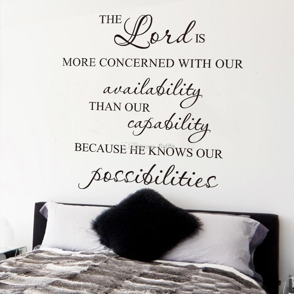 The Lord Is More Concerned With Your Availability Vinyl Wall Art For Scripture Vinyl Wall Art (Photo 2 of 20)