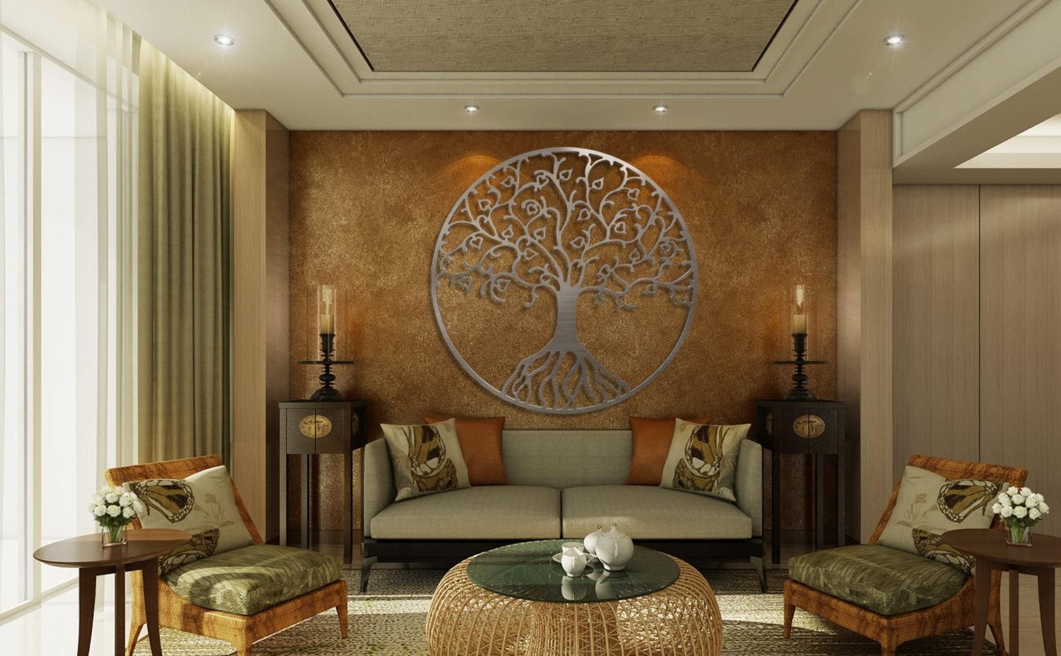 Tree Of Life Metal Wall Art Metal Tree Wall Art Circle Wall Intended For Large Wrought Iron Wall Art (Photo 12 of 20)