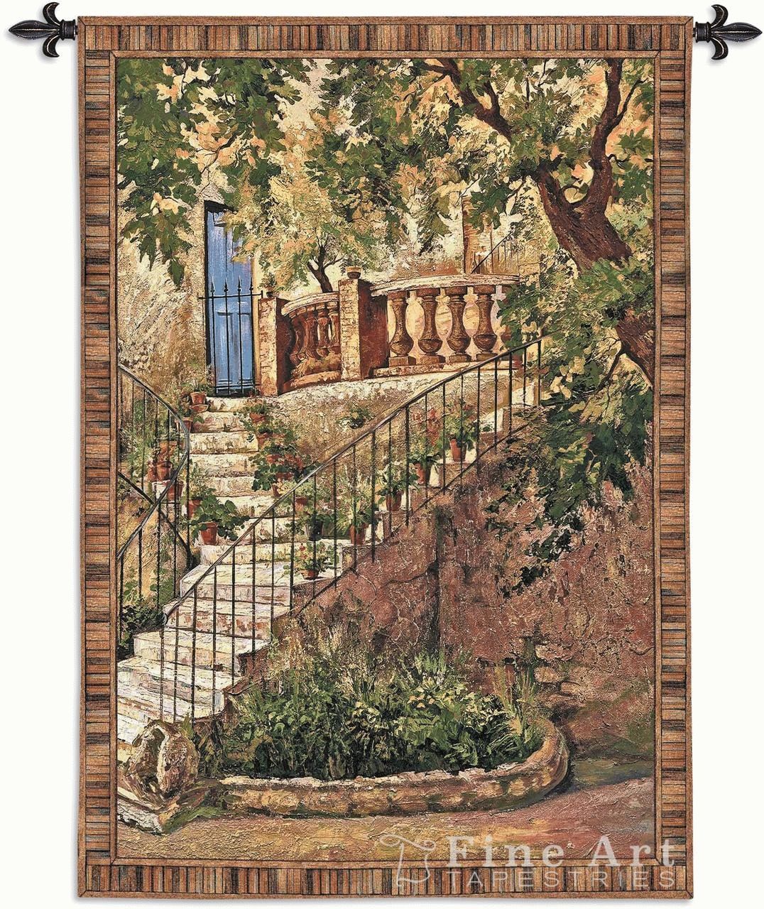 Tuscan Villa I Tapestry – Italian Countryside Picture, H71" X W53" With Regard To Italian Countryside Wall Art (Photo 8 of 20)
