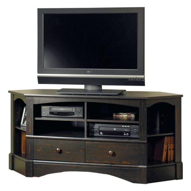 Tv Stand : 26 Modern Tv Stand Compact Brown Wooden Corner Tv Stand Within Latest Triangular Tv Stand (View 6 of 20)