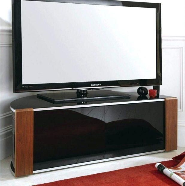 Tv Stand : Black Glass And Metal Corner Tv Stand For Tvs Up To 50 Pertaining To 2018 Tv Stands For Large Tvs (Photo 4272 of 7825)