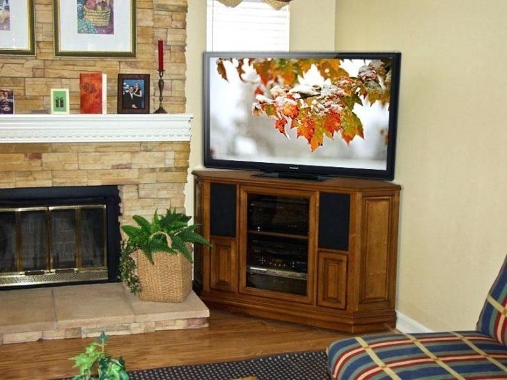 Tv Stand ~ Corner Tv Stand With Glass Door Brown Oak Corner Tv Regarding Newest Oak Tv Cabinets For Flat Screens With Doors (View 10 of 20)