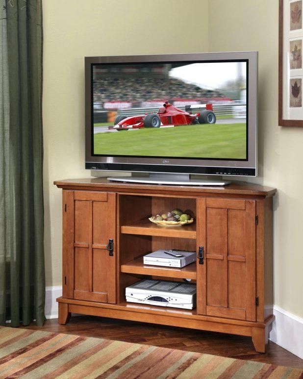 Tv Stand : Impressive Large Size Of Tv About Chunky Funky Solid In 2018 Corner Oak Tv Stands For Flat Screen (Photo 5087 of 7825)