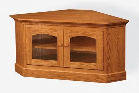 Up To 33% Off Shaker Corner Tv Stand In Oak | Solid Wood Furniture Inside Most Current Corner Oak Tv Stands (Photo 7 of 20)