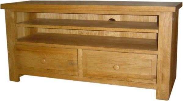 Vermont Small Plasma Tv Stand With Media Storage With Regard To Most Current Tv Stands In Oak (View 17 of 20)