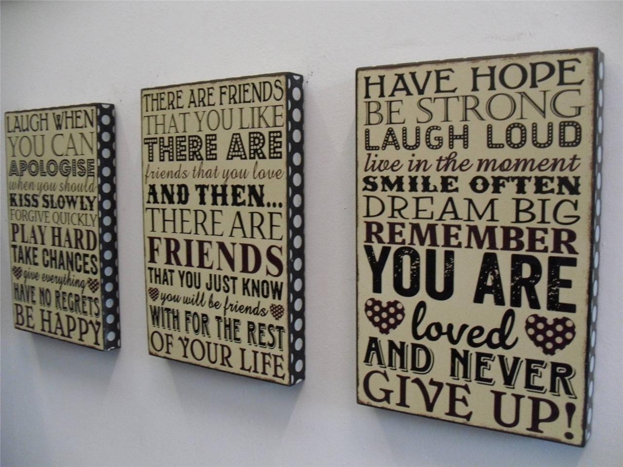 Wall Art Design Ideas: You And Me Word Plaques Wall Art Simple With Box Signs Wall Art (Photo 20 of 20)