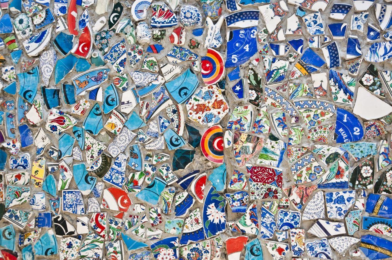 Wall Art Made With Broken Turkish Pottery Pieces Stock Photo In Turkish Wall Art (Photo 2 of 20)
