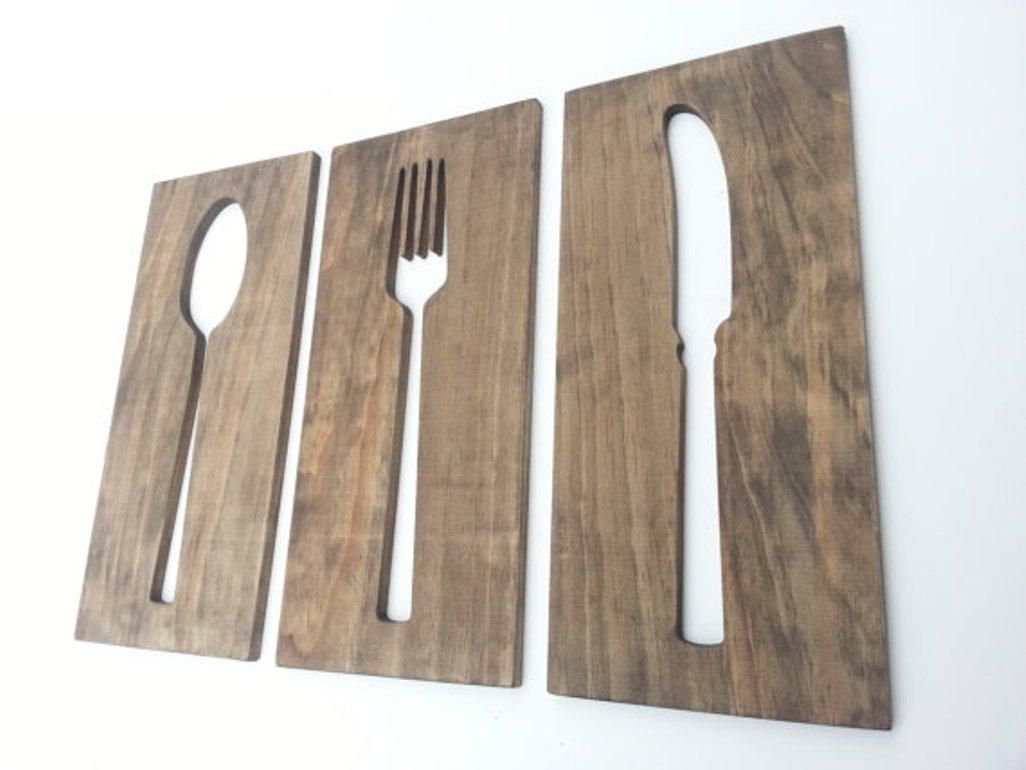 Wall Decor: Giant Spoon And Fork Wall Decor Ideas Pottery Barn Pertaining To Large Spoon And Fork Wall Art (View 18 of 20)