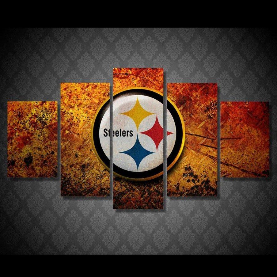 Wall Design: Steelers Wall Art Design. Pittsburgh Steelers Metal For Steelers Wall Art (Photo 1 of 20)