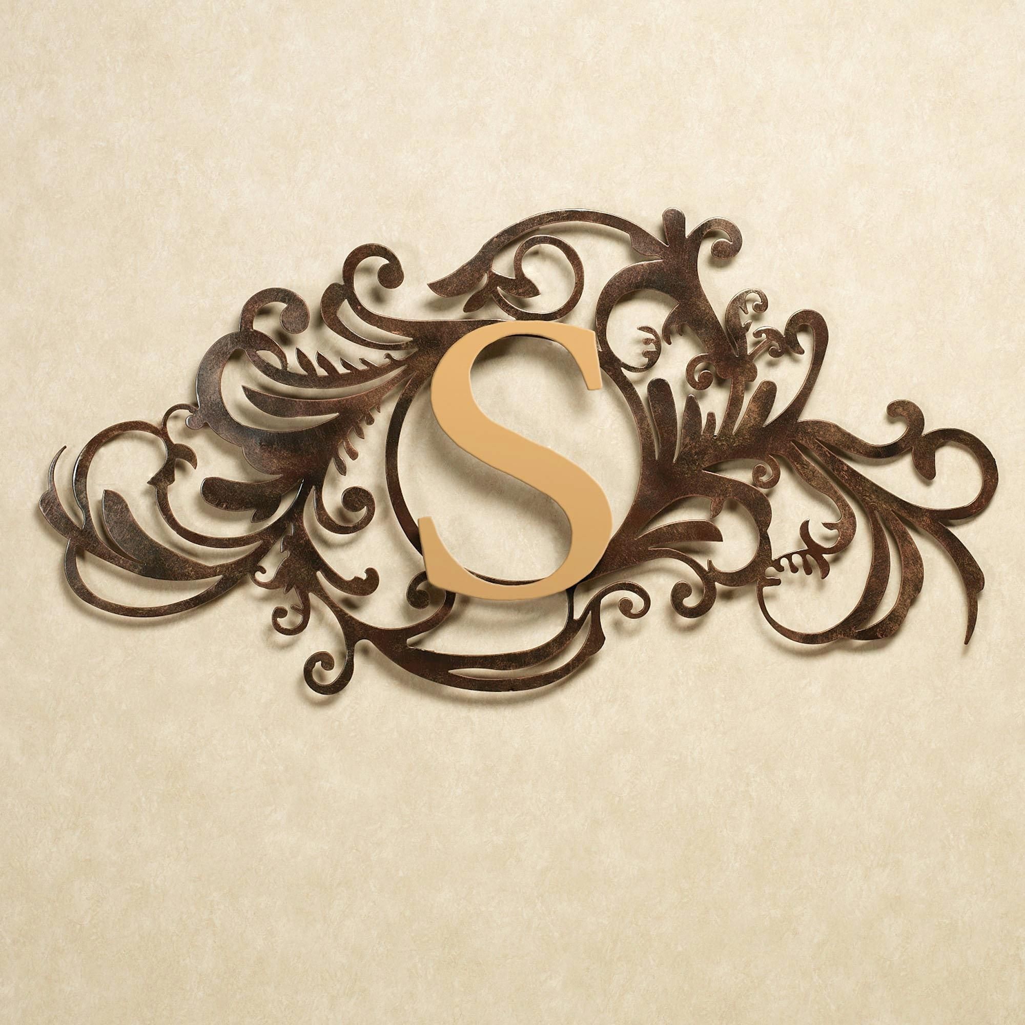 Wall Ideas: Bronze Wall Decor. Enigma Bronze Mosaic 36 Square Intended For Monogrammed Wall Art (Photo 17 of 20)