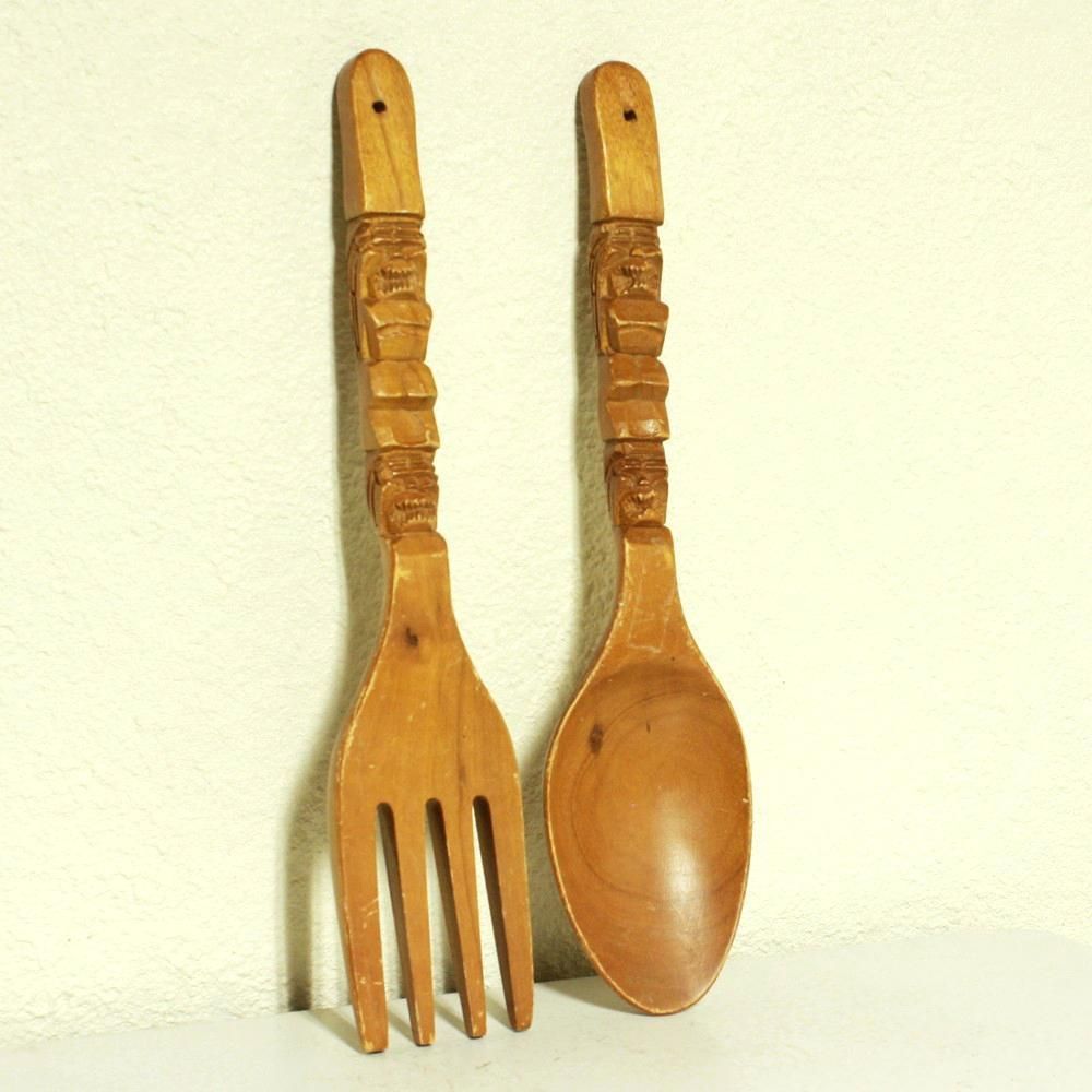 Wall Ideas: Spoon Wall Decor. Plastic Spoon Wall Decor. Large With Wooden Fork And Spoon Wall Art (Photo 9 of 20)
