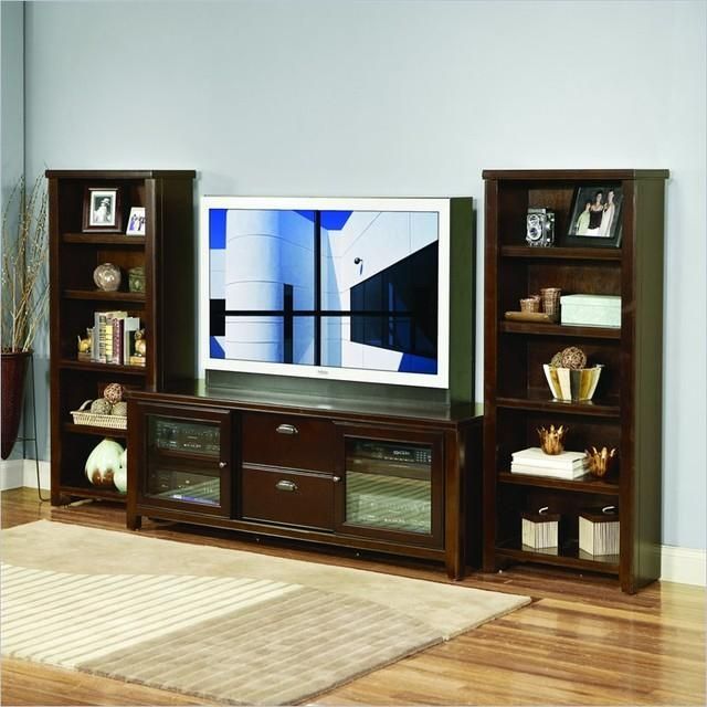 Wall Units. Glamorous Bookcase With Tv Shelf: Bookcase With Tv In Newest Tv Stands Bookshelf Combo (Photo 13 of 20)