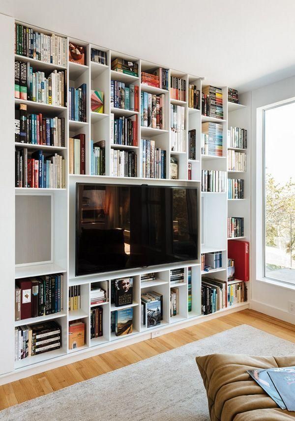 Wall Units. Glamorous Bookcase With Tv Shelf: Bookcase With Tv Inside Recent Bookshelf Tv Stands Combo (Photo 10 of 20)