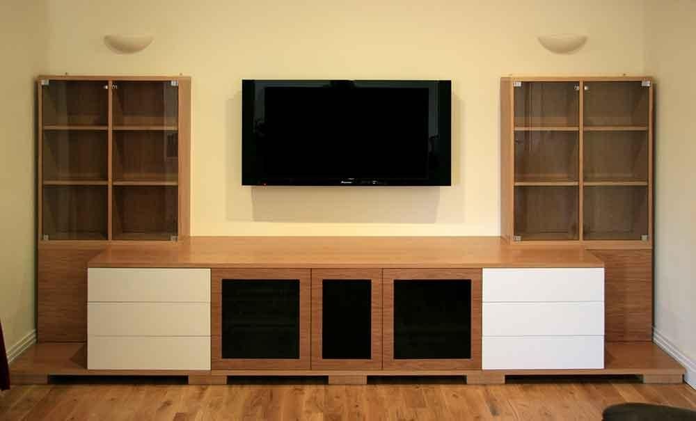 Wall Units. Marvellous Oak Wall Units: Marvelous Oak Wall Units Intended For Latest Oak Tv Stands With Glass Doors (Photo 17 of 20)