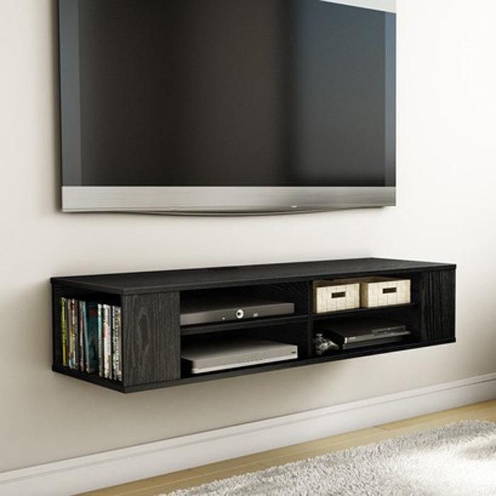 Wall Units. Stunning Wall Media Cabinet: Remarkable Wall Media In 2017 Black Tv Cabinets With Drawers (Photo 3892 of 7825)