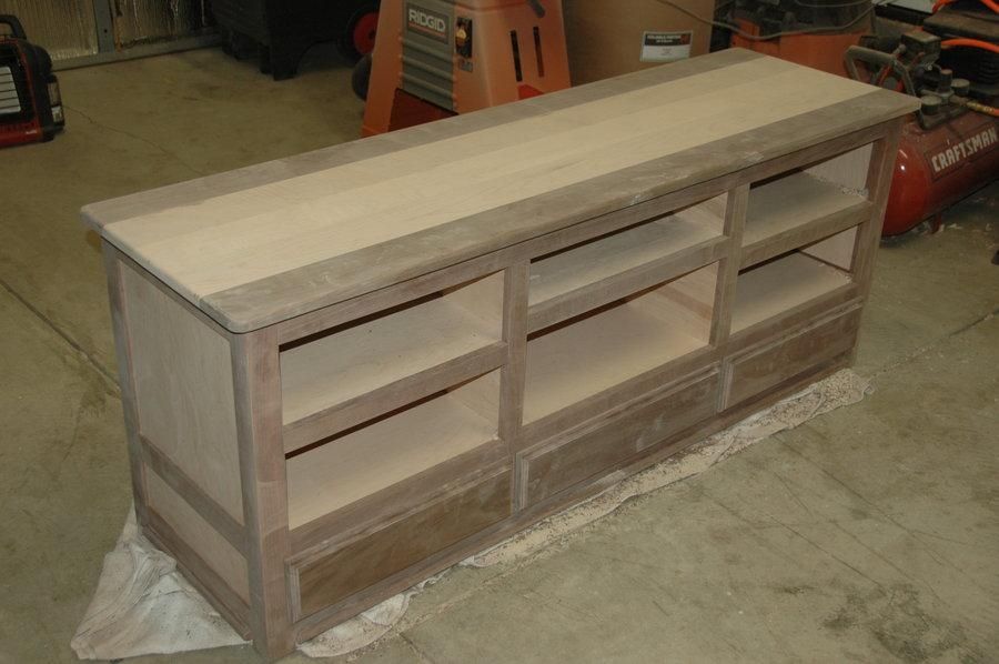 Walnut & Curly Maple Tv Stand  Dmoore @ Lumberjocks With Most Current Maple Wood Tv Stands (Photo 4805 of 7825)