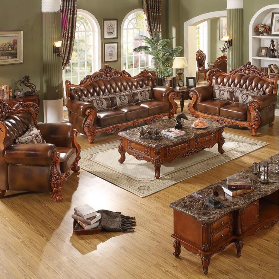 Webetop European Luxury Combination Living Room Furnitures Top Regarding European Leather Sofas (Photo 17 of 21)