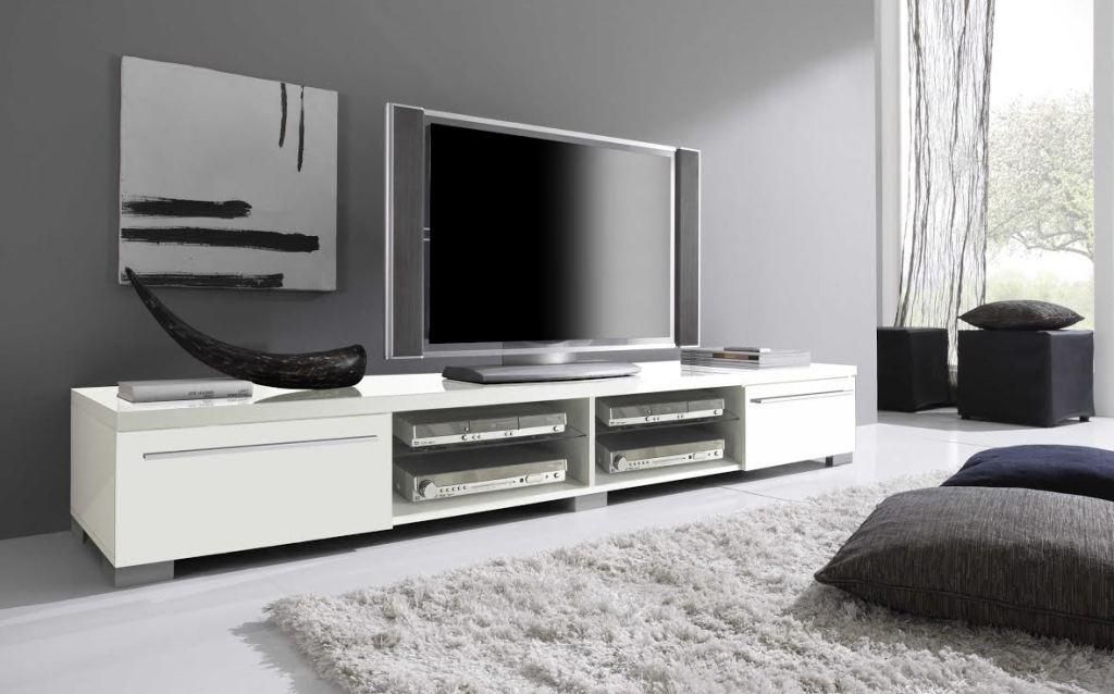 White Modern Tv Stands For Flat Screens Color : Charm And Modern With Recent Long White Tv Stands (View 14 of 20)