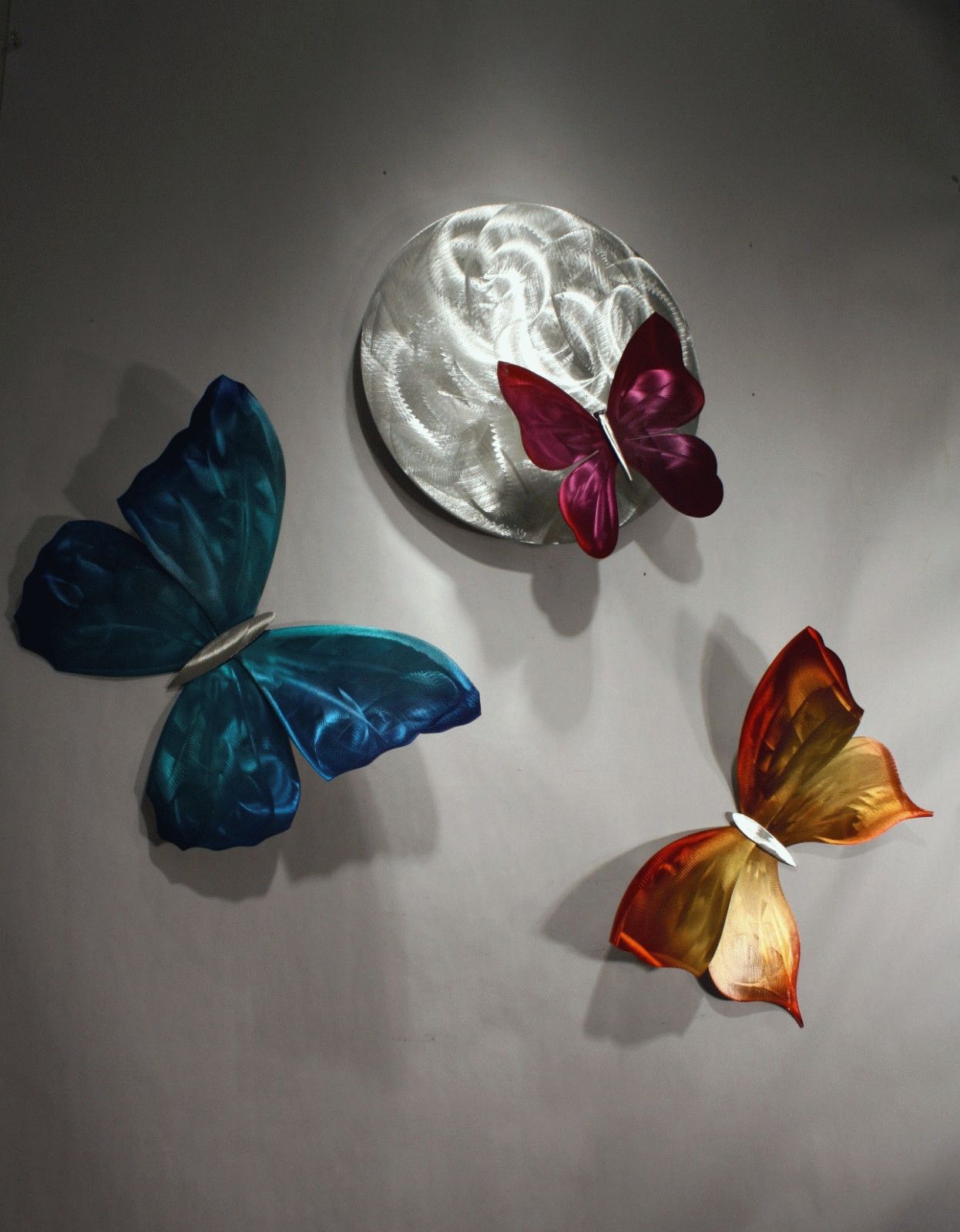 Wilmos Kovacs – Abstract Metal Sculpture Rainbow Butterfly Wall Within Rainbow Butterfly Wall Art (View 5 of 20)