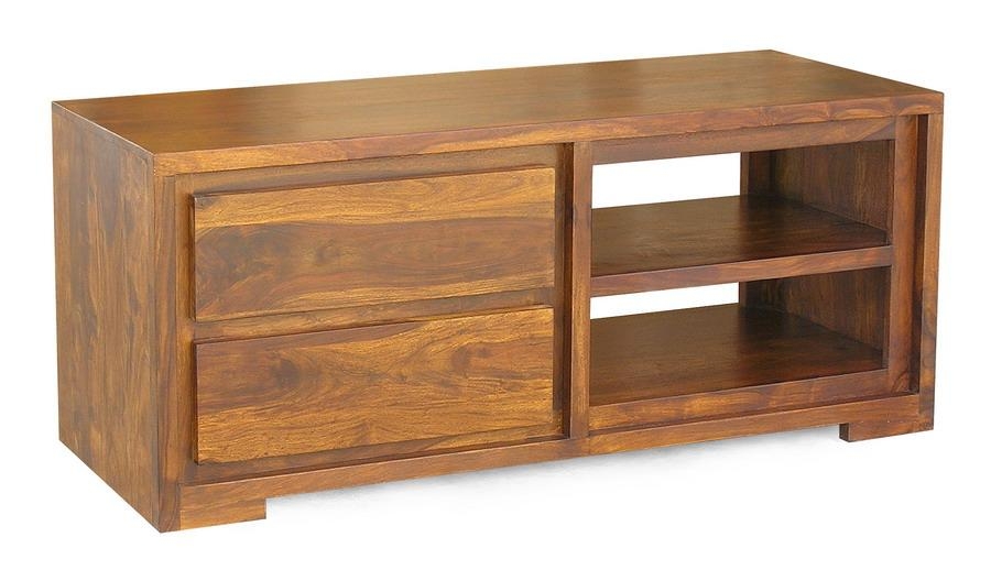 Wooden Tv Cabinet India | Sheesham Wood Tv Unit | Wood Cabinets Tv With Most Popular Sheesham Wood Tv Stands (Photo 1 of 20)