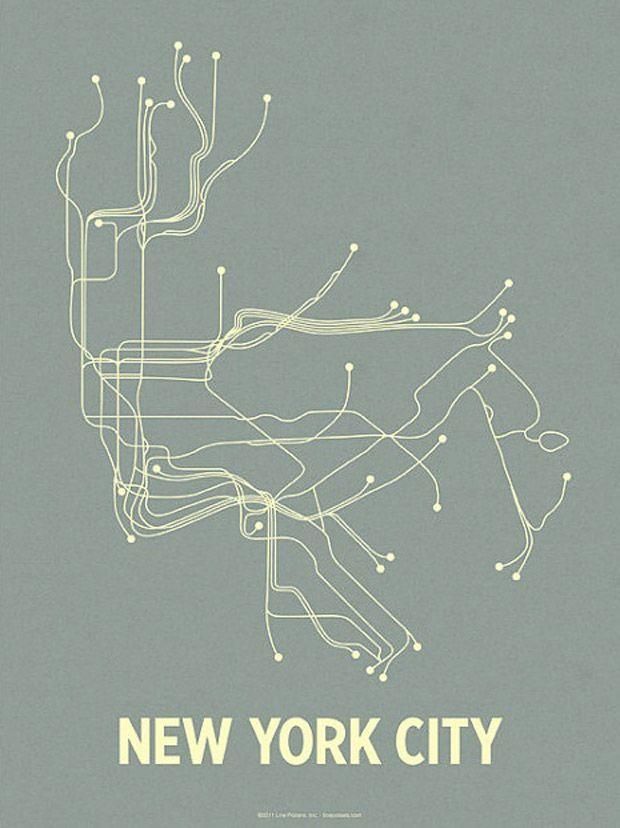 15 Best Minimalist City Line Images On Pinterest | Minimalist Chic Throughout New York Subway Map Wall Art (View 8 of 20)