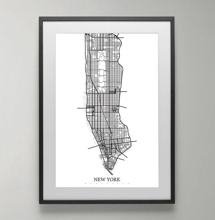330 Best Artattack Images On Pinterest | Creative Ideas, Creative Within Manhattan Map Wall Art (View 6 of 20)
