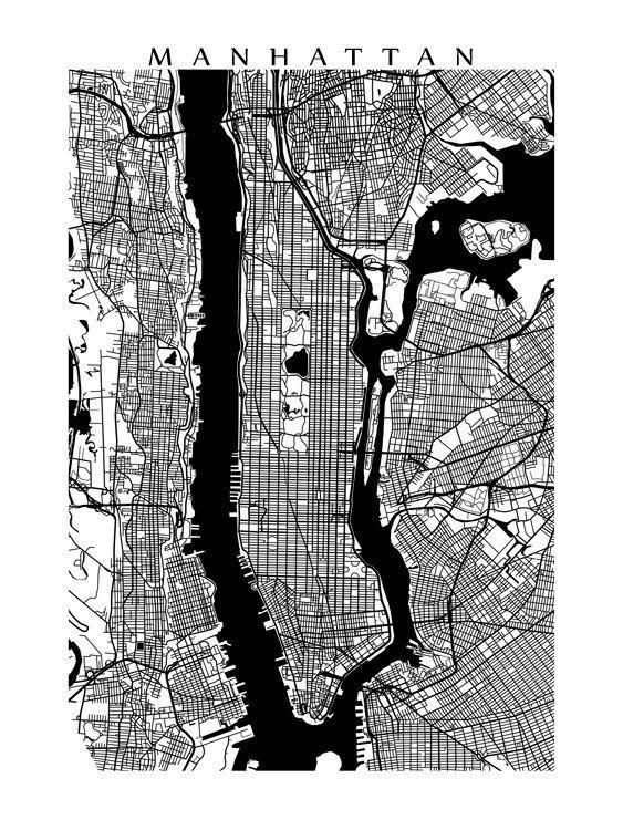 Best 25+ Manhattan Map Ideas On Pinterest | Map Of Manhattan, Map Regarding Manhattan Map Wall Art (View 1 of 20)