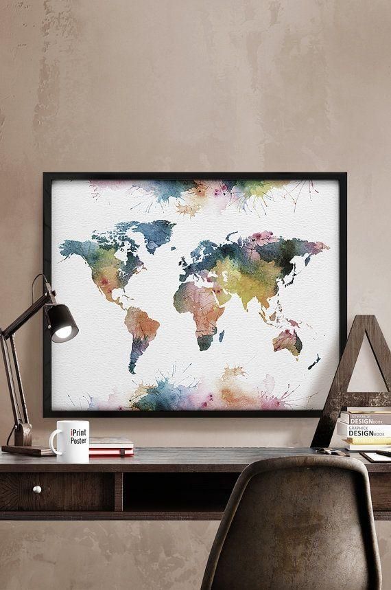 Best 25+ World Map Art Ideas On Pinterest | World Maps, World Map Pertaining To Abstract Map Wall Art (Photo 18 of 20)