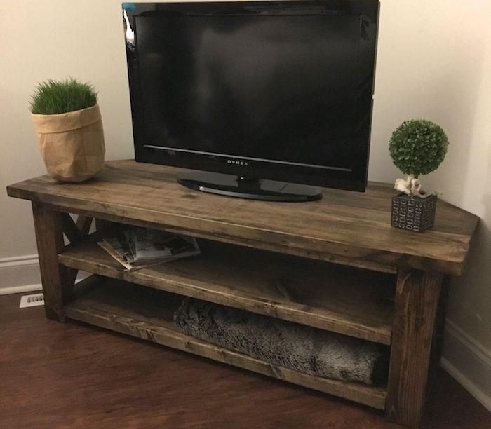 Famous Industrial Corner Tv Stands Pertaining To 9 Free Tv Stand Plans You Can Diy Right Now (Photo 5926 of 7825)