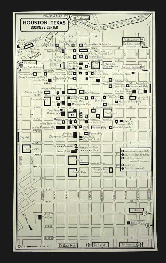 Houston Map Houston Street Map Wall Art City Texas Pertaining To Houston Map Wall Art (View 19 of 20)