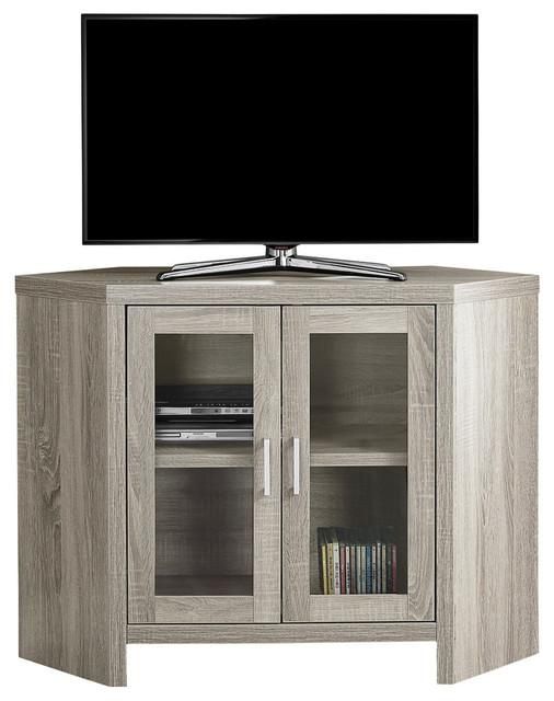 Newest Cornet Tv Stands Throughout Monarch Specialties Inc – 42" Corner Tv Stand With Glass Doors (Photo 5850 of 7825)