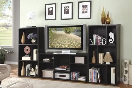 Popular Tv Stands And Bookshelf With Bookcases Ideas: Tv Stands Living Room Furniture Overstock (Photo 5903 of 7825)