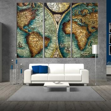 Shop Antique Map Print On Wanelo With Regard To Abstract Map Wall Art (View 4 of 20)