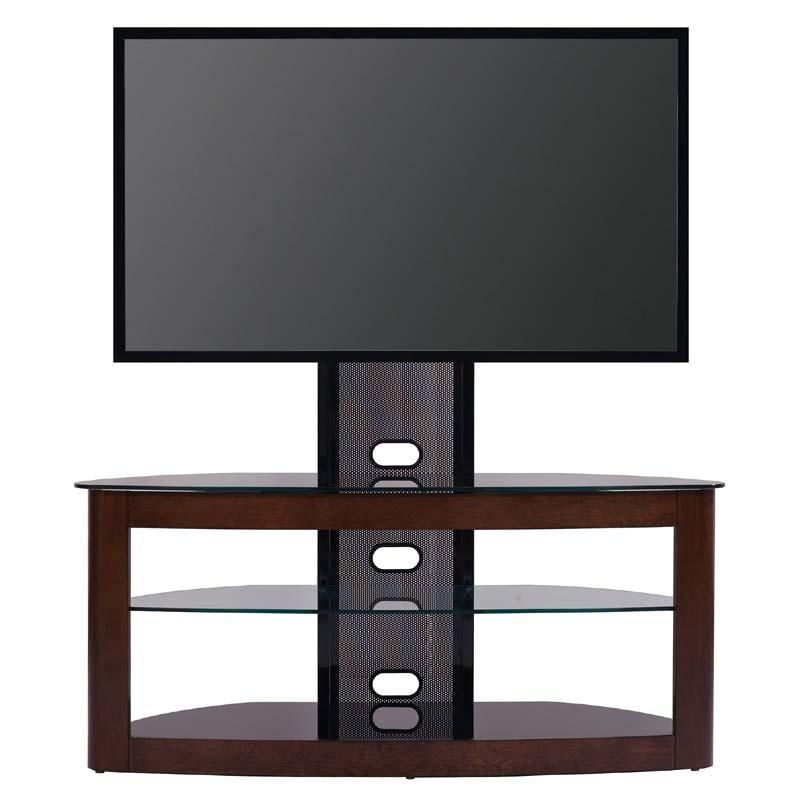 Transdeco Glass Tv Stand With Mounting System For 35 To 65 Inch Inside Favorite 65 Inch Tv Stands With Integrated Mount (Photo 5990 of 7825)