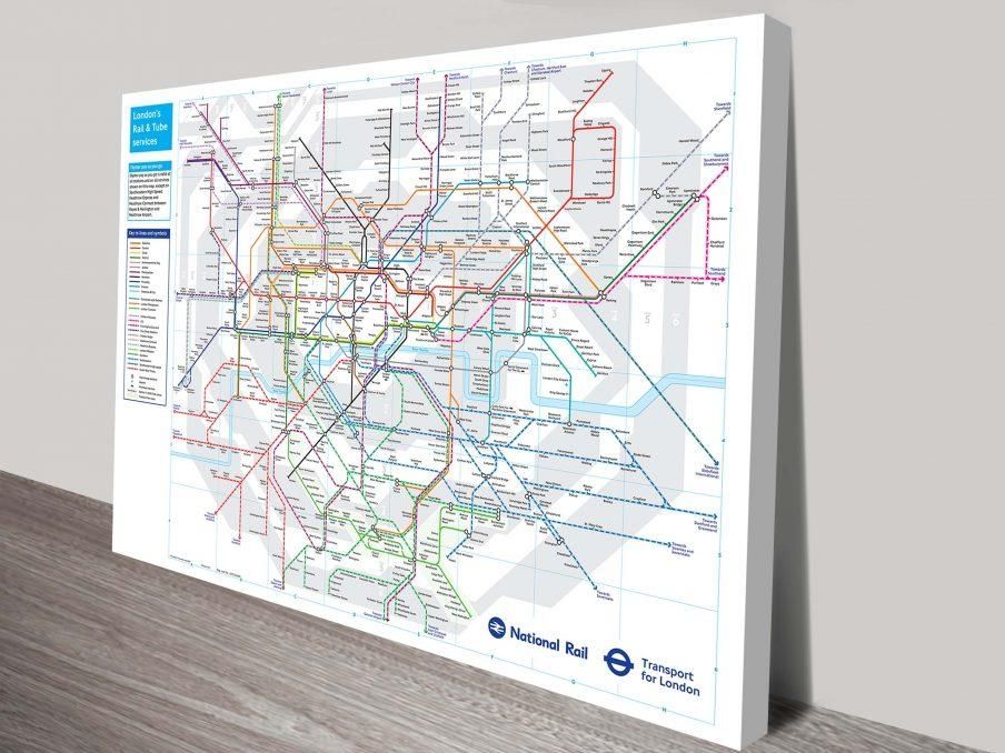 Wall Decor: Map Wall Art Pictures. Africa Map Canvas Wall Art. Map Pertaining To Tube Map Wall Art (Photo 7 of 20)
