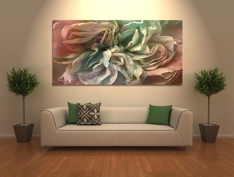 Flower Dance" Abstract Flower Art – Large Canvas Print – Regarding Abstract Flower Wall Art (View 4 of 15)