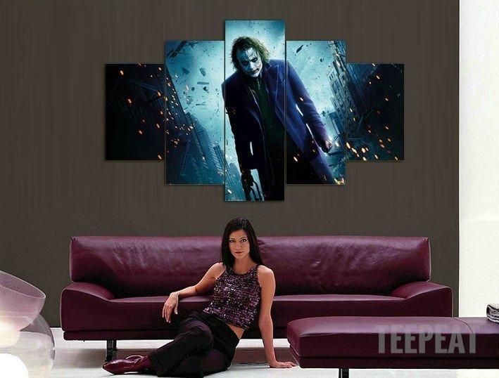 Joker In Gotham – 5 Piece Canvas Limited Edition | Gotham, Joker Regarding Limited Edition Wall Art (View 6 of 20)
