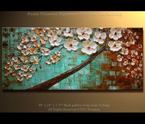 Knife Painting Oil – Very Nice. | Roma Loves Art | Pinterest | Oil With Cherry Blossom Oil Painting Modern Abstract Wall Art (Photo 4 of 20)