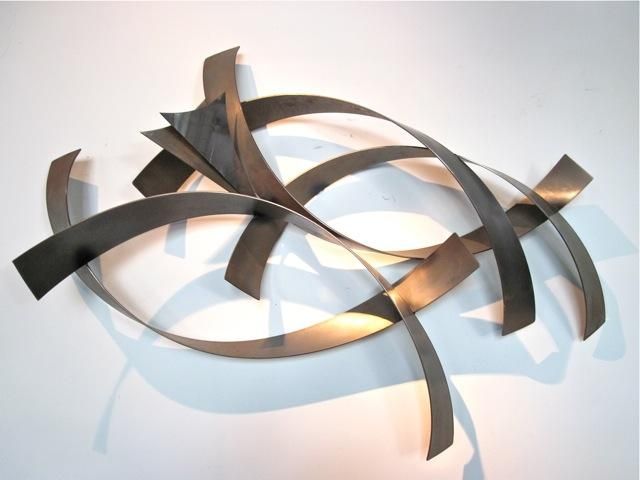 Metro Modern Curtis Jere Abstract Metal Wall Sculpture – Abstract Pertaining To Sculpture Abstract Wall Art (View 7 of 20)