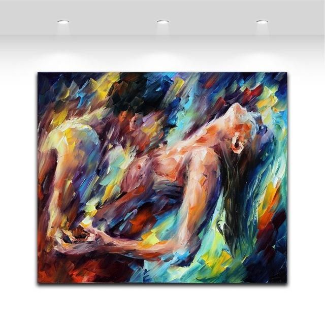 Passion Sexy Painting Naked Woman And Man Abstract Body Art For Abstract Body Wall Art (View 13 of 20)