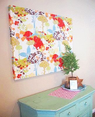10 Modern And Simple Wall Decoration Ideas With Fabric Regarding Floral Fabric Wall Art (View 12 of 15)