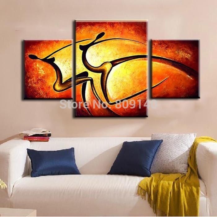 2018 Abstract Passion Dancing Lady Portrait Oil Painting Canvas Intended For Oil Paintings Canvas Wall Art (Photo 2 of 15)
