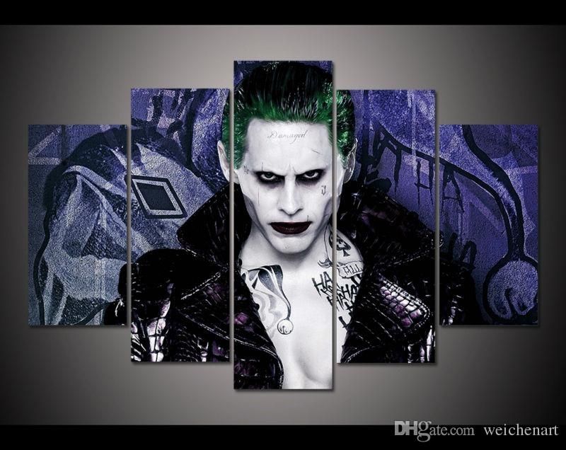2018 No Framed Hd Printed Painting Suicide Squad Joker Canvas With Joker Canvas Wall Art (View 8 of 15)