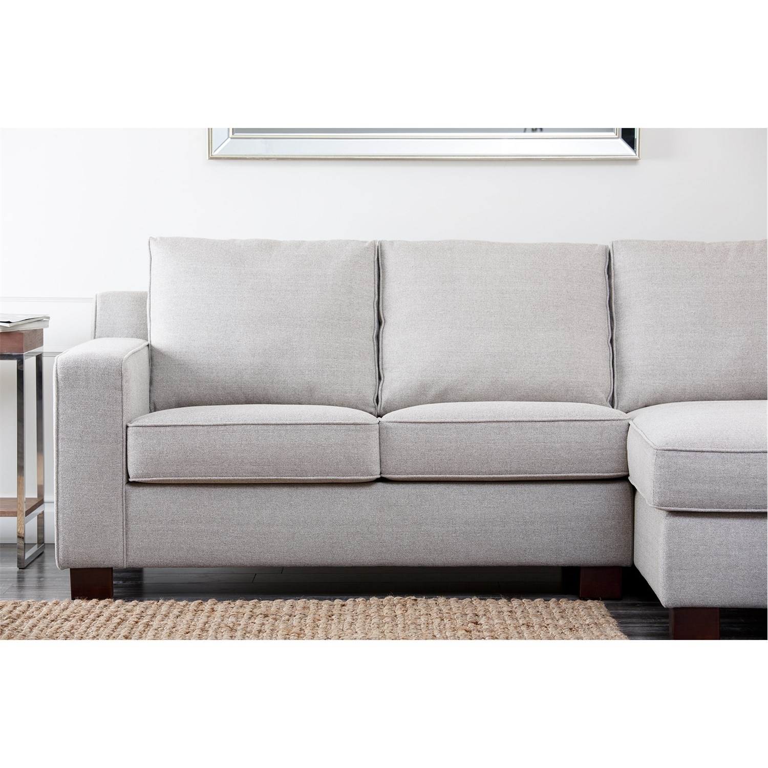 Abbyson Living Rl 1321 Gry Regina Grey Fabric Sectional Sofa For Regina Sectional Sofas (Photo 1 of 10)